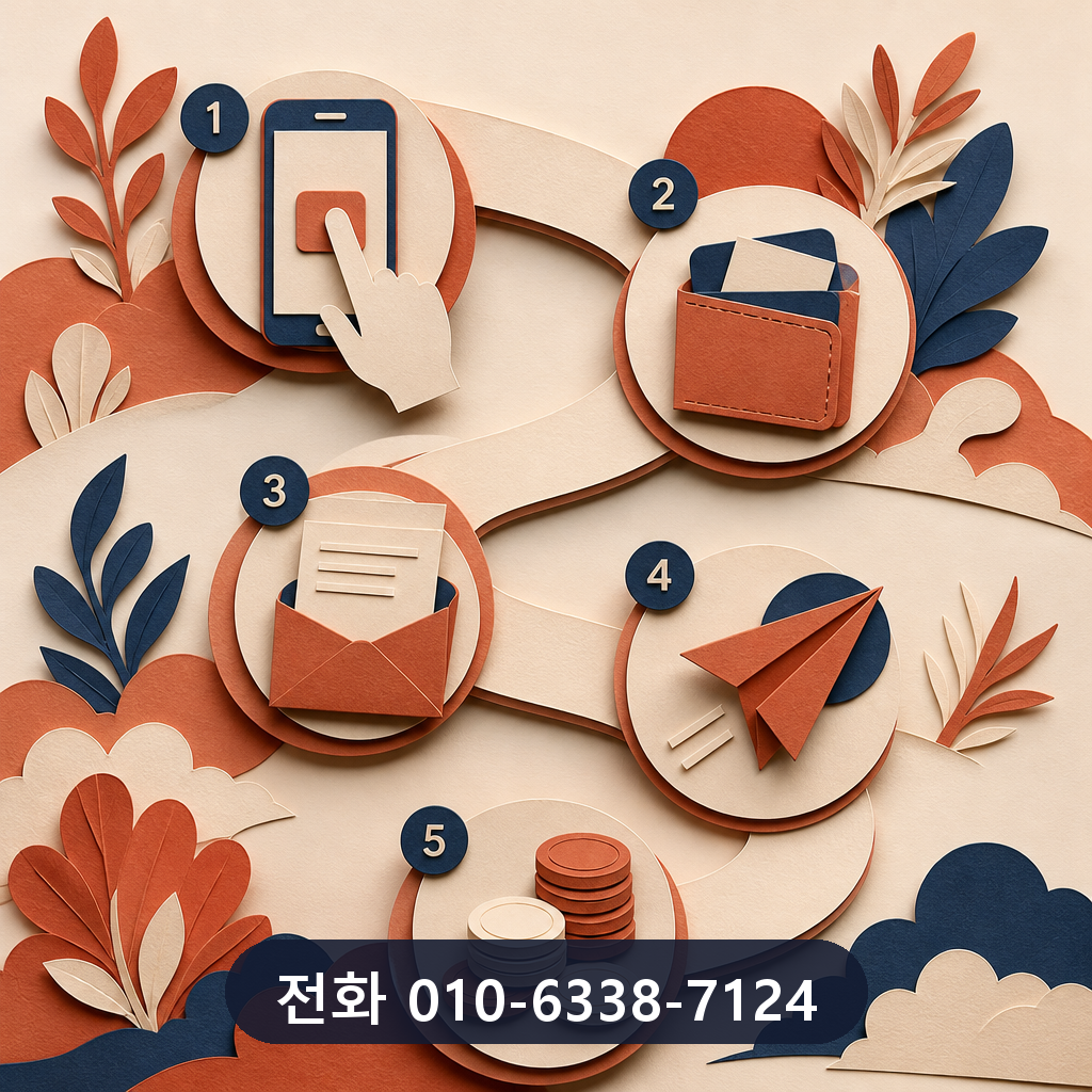 카드 할부 현금화 진행 절차 이미지